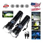 Rechargeable Led Flashlights   2 Pack 900000 Lumens 5 Light Modes Waterproof