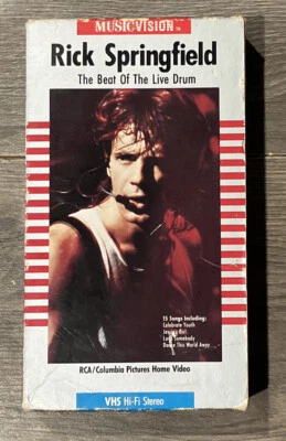 Music Vision Rick Springfield The Best Of The Live Drum VHS Video Tape NEW - Image 1 of 4