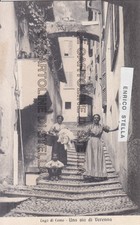 CARTOLINA LOMBARDIA- VARENNA, UNA VIA, COSTUMI