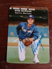 Mike Morgan Hand Signed 1985 Mother's Cookies Seattle Mariners Autograph