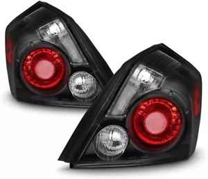 Black Housing w/Smoke Signal Lens For 2007-2012 Altima Sedan Tail Lights Lamps - Picture 1 of 4