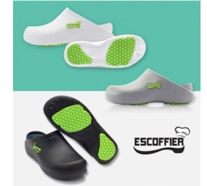 ESCOFFIER Unisex Impermeabili Slip Resistenti Cucina Zoccolo Slip Scarpe da Lavoro Antislip - Foto 1 di 15