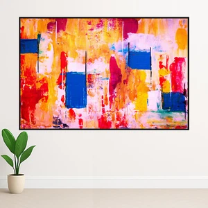 Canvas print wall art Crimson Echoes in a Field of Sunlight and Sky- A114 - Picture 1 of 3