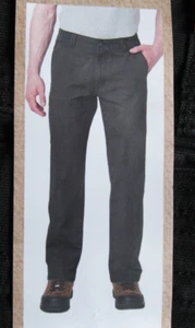 Pantalone Uomo Leggendario Outfitters Tela Elasticizzato Gamba Dritta Grigio/Marrone 30/32x30 - Foto 1 di 35