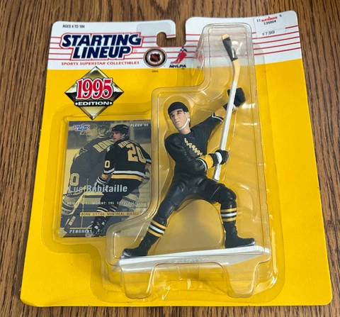 LUC ROBITAILLE 1995 NHL Starting Lineup PITTSBURGH PENGUINS Figure & Card HOF Cover