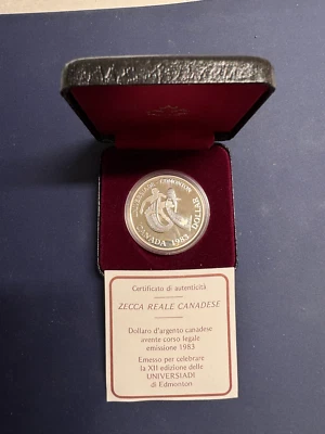 dollaro canadese argento 1983 olimpiadi edmonton - Immagine 1 di 2