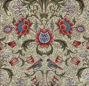 William Morris Flowers & Birds IV Mille Fleurs Pillow Cushion Thieves 18"x18" - Picture 1 of 5