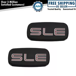 OEM 15036134 SLE Nameplate Emblem Pair Set of 2 for GMC Sierra Pickup Yukon XL - Picture 1 of 4