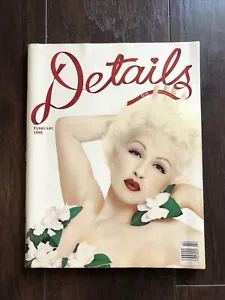 Details magazine FEB 1989 Cindy Lauper - Stephen Saban - 45Page menswear 206page - Foto 1 di 8