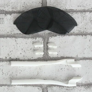 Kit gomma bianca e lenti di ricambio nere solide per-Oakley Half Jacket 2.0 - Foto 1 di 3