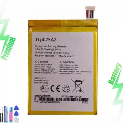 Nova bateria TLp025A2 para Straight Talk Alcatel One Touch Pop ícone 2 ferramentas A846L - Imagem 1 de 4