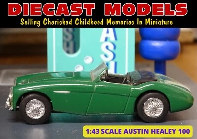 DE COLECCIÓN AUSTIN HEALEY 100 BN2 1956; VERDE CARRERAS BRITÁNICO; MODELO DINKY ESCALA 1:43 Foto 1 de 4