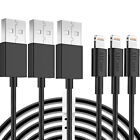 3x 10ft Fast Charging Cable Data Charger For Iphone Xs 7 8 11 12 13 14 Pro Max 6