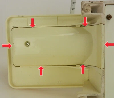 SINGER Merritt 1862 Sewing Machine PART ONLY: FREE ARM BOTTOM COVER Used Part - Image 1 of 4