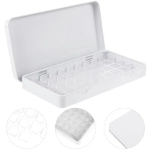 Set Gouache Paint Case White Painting Watercolor Sub-packing Pans Iron Box - Picture 1 of 12