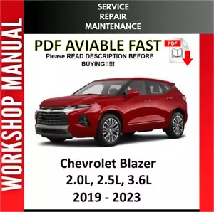 CHEVROLET BLAZER 2019 2020 2021 2022 2023 SERVICE REPAIR WORKSHOP MANUAL - Picture 1 of 1