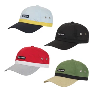 Supreme Crown Band Nylon 6-Panel (SS24) Black Olive Red Light Blue Sz Adjustable - Picture 1 of 14