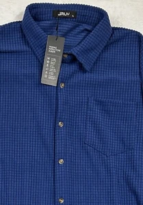 UIRIUY Blue Men’s Soft Shirt Terry Waffle Knit, XL Long Sleeve NWT Jacket - Picture 1 of 6