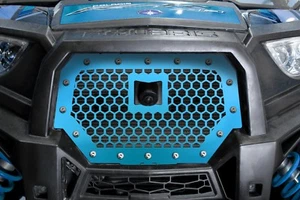 Steel Grille fits RIDE COMMAND Polaris RZR 1000 XP Grill 17-18 HEX Velocity Blue - Picture 1 of 3