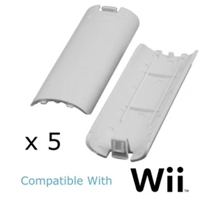 x 5 Nintendo Wii Remote Covers Controller Battery Cover Replacement WHITE - Picture 1 of 1