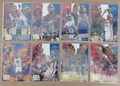 8 Card Lot 1994 Fleer Flair USA Basketball DERRICK COLEMAN #9-16 Dreamscapes - Image 1 of 2