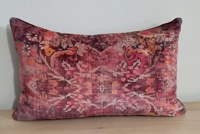 Linwood  Omega Prints Genie Magenta & Omega Velvet Cushion Cover 27x45 cm - Image 1 of 3