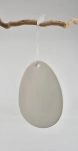 10 x Art Star Easter Hanging Ceramic Egg Blank 8.3x12cm - Picture 1 of 2