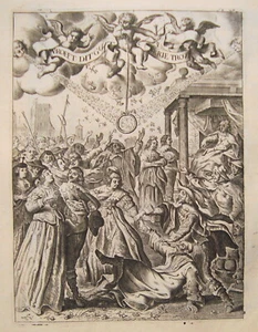 Greis will junge Frau heiraten Ehe Bräutigam van der Venne Kupferstich 1658 101 - Picture 1 of 1