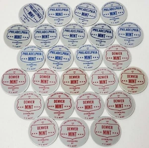 2 ROLLEN US-Münzprägung Viertelgröße Medaille wie 0,25 c Münzen = 40 Münzen LOT NR - Bild 1 von 3