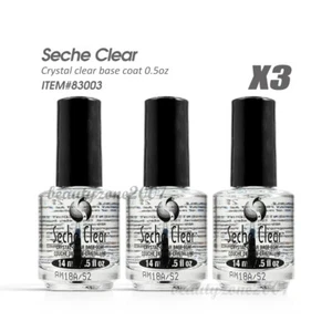 Seche Clear Crystal Clear Base Coat 0.5oz #83003 (3 Pack) - Picture 1 of 5