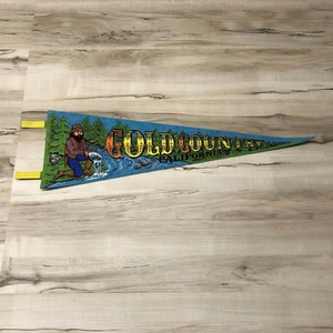 Vintage GOLD COUNTRY CALIFORNIA Souvenir Pennant Flag - Picture 1 of 2