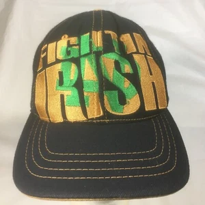 Hat Dame Notre Zephyr Irish Fighting Ncaa Cap Spell Out University Navy M/L  - Picture 1 of 6