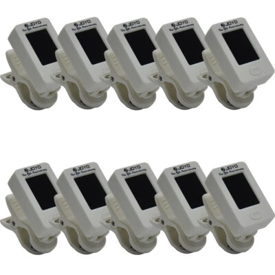 10 Piezas JOYO JT-01 Sintonizador con Clip Rotación Libre Bajo Violín Ukelele Guitarra Blanco Foto 1 de 4