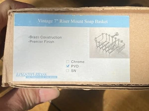 KINGSTON MESSING CC2142 7" ERHÖHUNGSHALTERUNG HAUS/BAD/POLIERTES MESSING SEIFENKORB - Bild 1 von 3