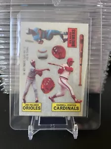 1984 Topps Photo Rub-Downs Jim Palmer Darrell Porter Ben Oglivie - Foto 1 di 2