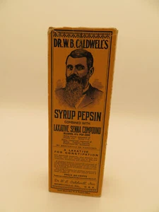 Antica pepsina sciroppo medico ciarlatana Dr B Caldwell con composto senna con scatola - Foto 1 di 20