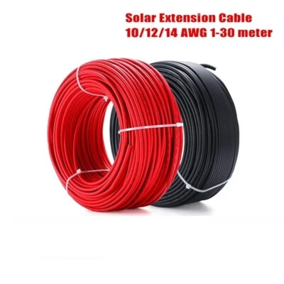 Cable de extensión solar fotovoltaico 2,5 mm² 4 mm² 6 mm² 10 AWG 12AWG 14AWG cable con conectores - Imagen 1 de 4