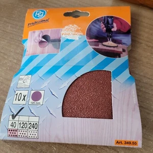 PG ART.349.55 CONF.10 FOGLI DISCHI ABRASIVI 125MM 40 CARTA RESINATA VELCRO - Foto 1 di 1