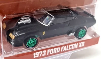 Greenlight 1/64 Ford Falcon XB 1973 Mad Max V8 2021 Green Wheel Chase Model Car - Image 1 of 4