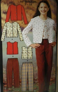 Simplicity 5869 EZ Girl Sleeveless or Long Sleeve Top and Pants Pattern 7-14 - Picture 1 of 4