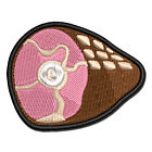 Whole Bone-In Ham Meat Multi-Color Embroidered Iron-On Patch Applique