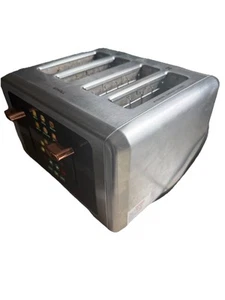 Whall 4-Slice Touch Screen Toaster - Brushed Steel Dual Control 6 Settings - Picture 1 of 14