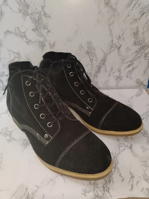 Botines DIBA Eli de gamuza de cuero para mujer 9 negros  Foto 1 de 4