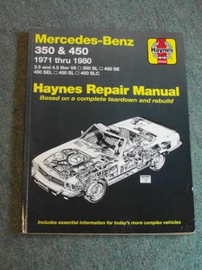 Haynes Mercedes-Benz 350 & 450 1971-80 350SL 450SE/SEL/SL/SLC 1987 edition - Picture 1 of 8