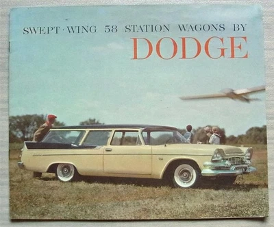DODGE SWEPT WING 58 STATION WAGONS USA LF Car Sales Brochure For 1958 #DMA4003 - Image 1 of 4