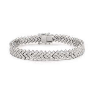 Alexander Armband 6,55 Karat fünfreihiges Diamant 18 Karat Weißgold - Bild 1 von 4