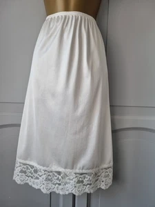 DAMEN VINTAGE VASSARETTE HELLCREME NYLON HALB SLIP GRÖSSE X LARGE - Bild 1 von 12