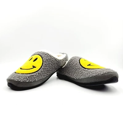 Zapatilla zueco acolchado Sherpa gris ciervos ciervos ciervos de ciervo para hombre talla 7M Foto 1 de 4