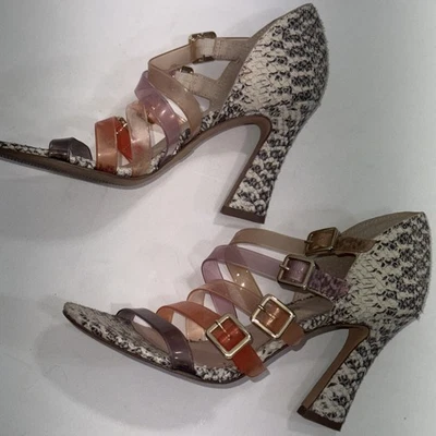 Louise et Cie Isoldah Piel de Serpiente Clásica Dinero Antiguo Cuero Repujado Tacón Bajo 6.5 Foto 1 de 4