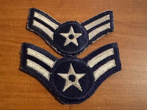 Vintage Set di toppe/chevron di rango USAF Airman prima classe (E-3), 4" - Foto 1 di 1